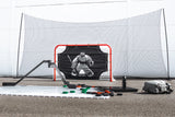 UNITE Skyddsnät Hockey – Komplett backstop med ram, stolpar & nät